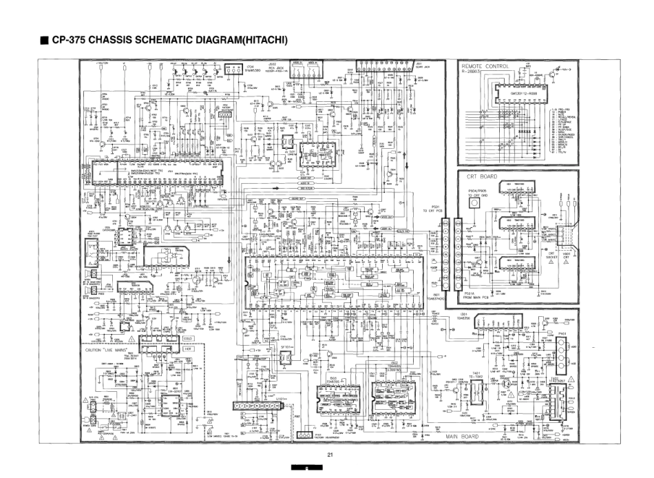 日立CP2121彩电原理图_日立CP2121.pdf_第2页