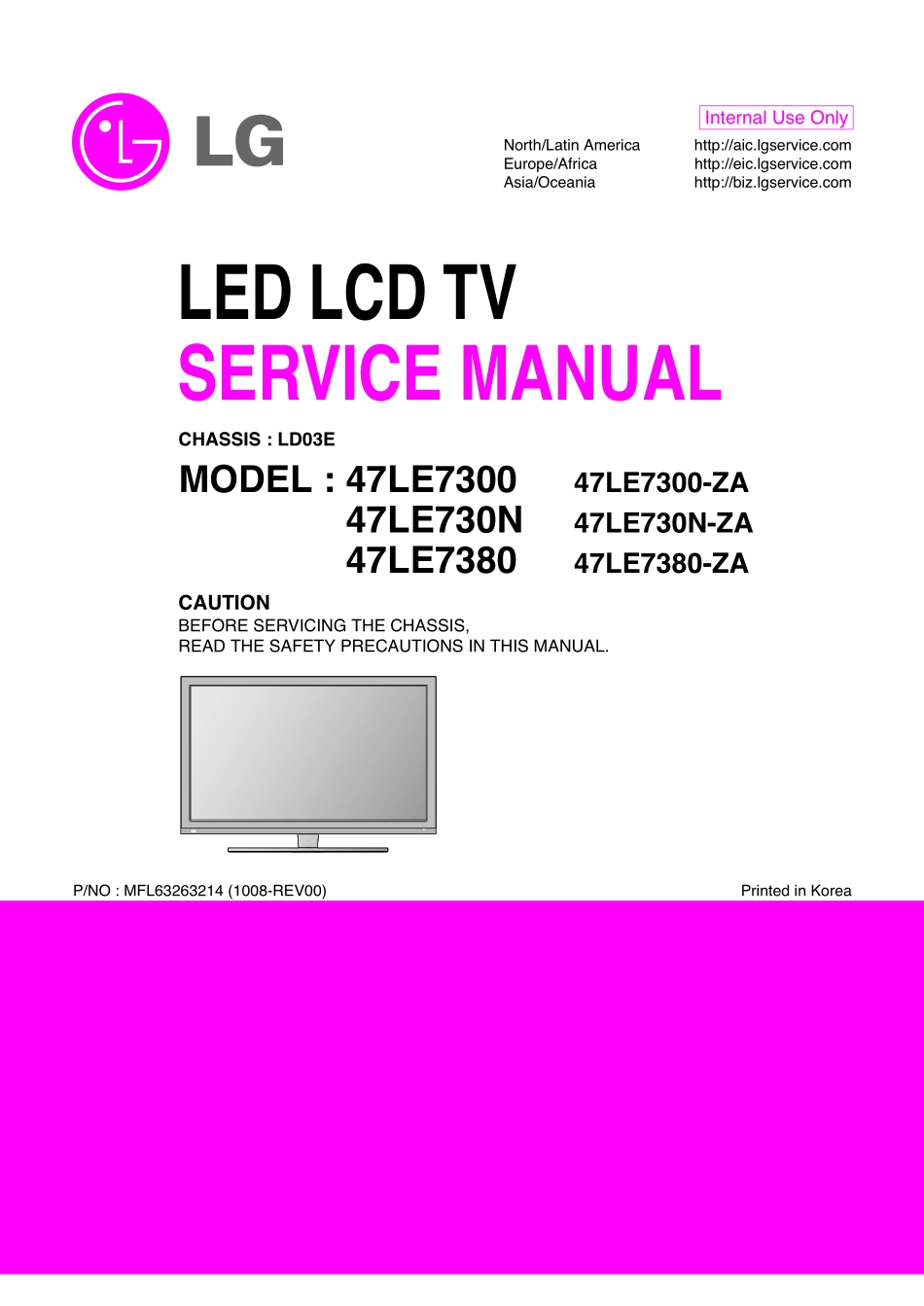 LG 47LE7380液晶电视维修手册.pdf_第1页