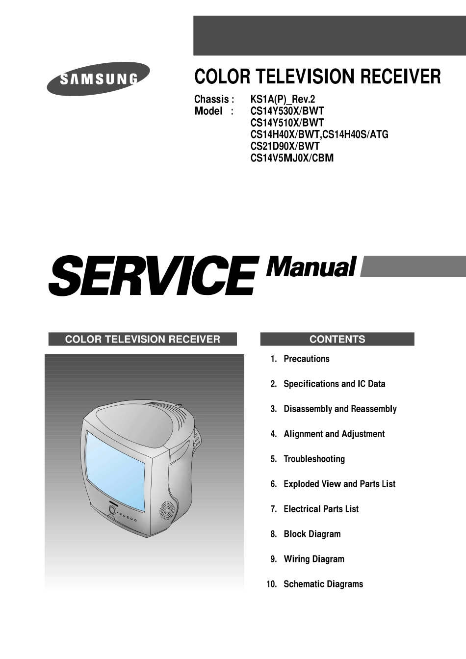 三星CS-21D90X-BWT彩电维修手册和原理图.pdf_第1页