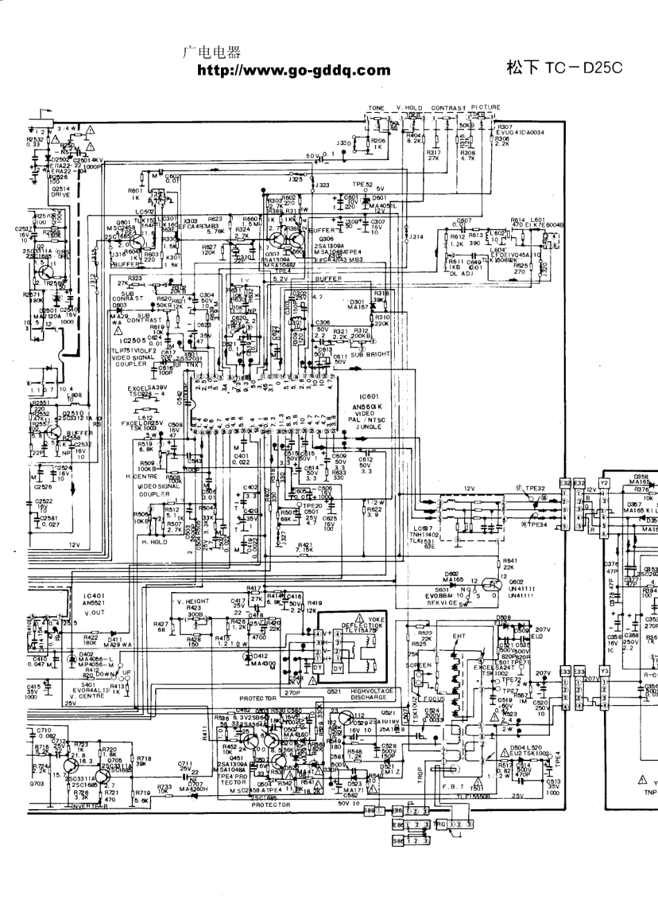 松下TC-D25C彩电原理图_松下  TC-D25C(03).pdf_第1页