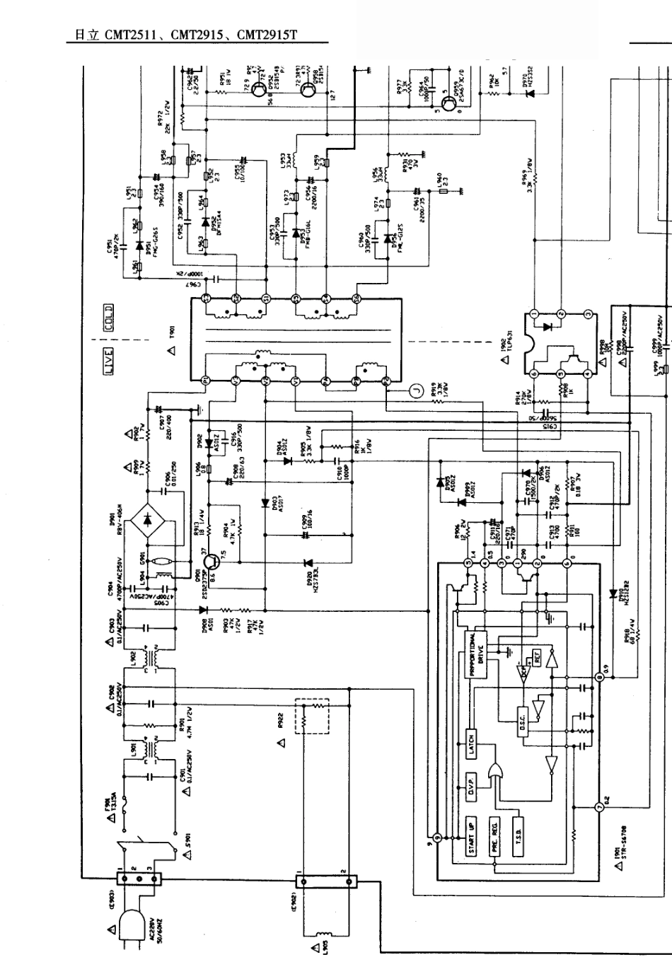 日立CMT2915T彩电原理图_日立  CMT2511、CMT2915、CMT2915T(05).pdf_第1页