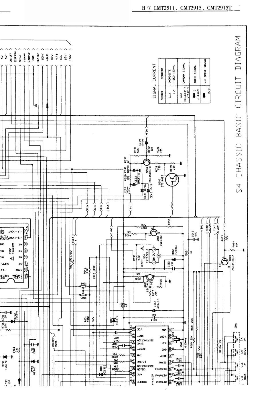 日立CMT2915T彩电原理图_日立  CMT2511、CMT2915、CMT2915T(04).pdf_第1页