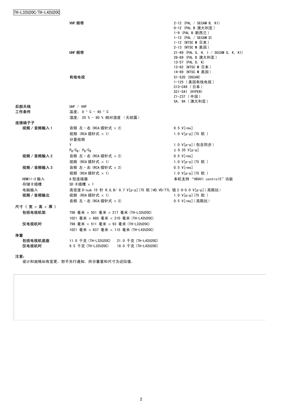 松下TH-L42U20C液晶电视(KM07机芯)维修手册和图纸_TH-L32U20C_KM07.pdf_第2页