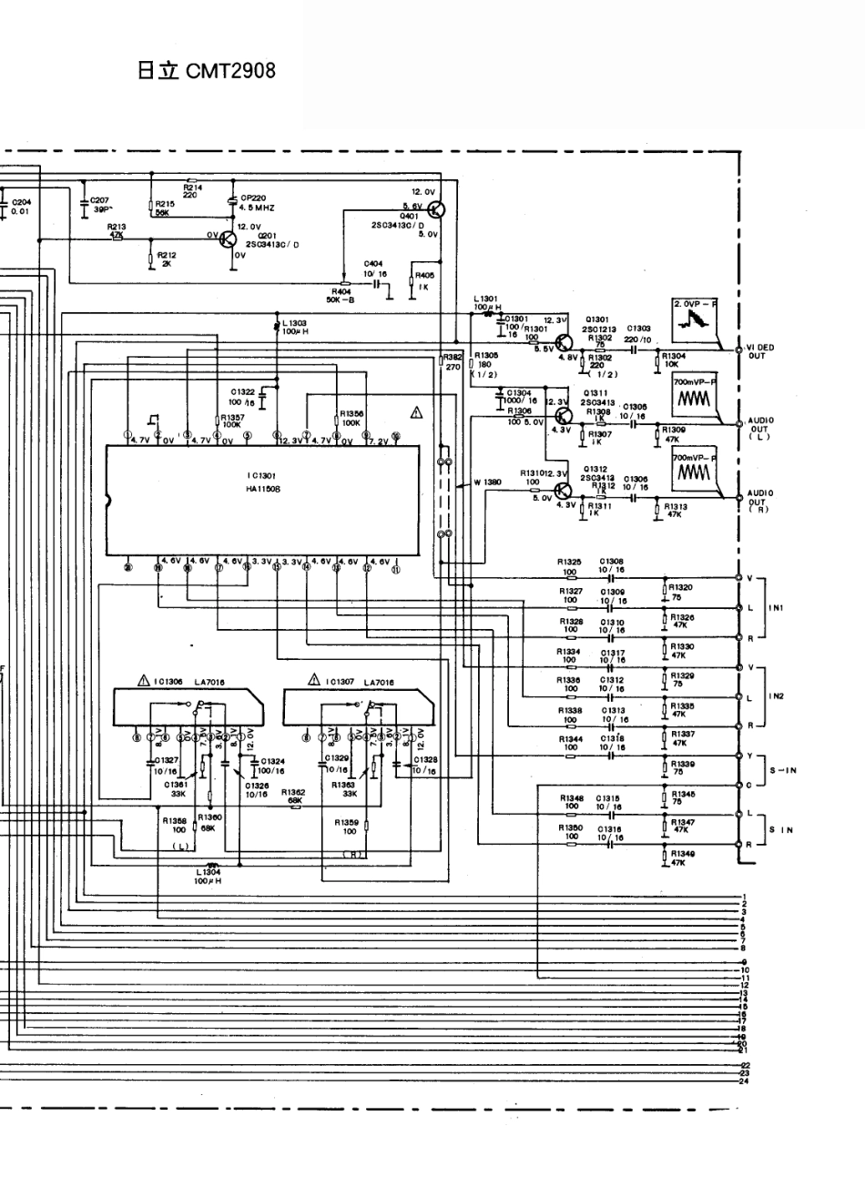 日立CMT2908彩电原理图_日立  CMT2908(06).pdf_第1页