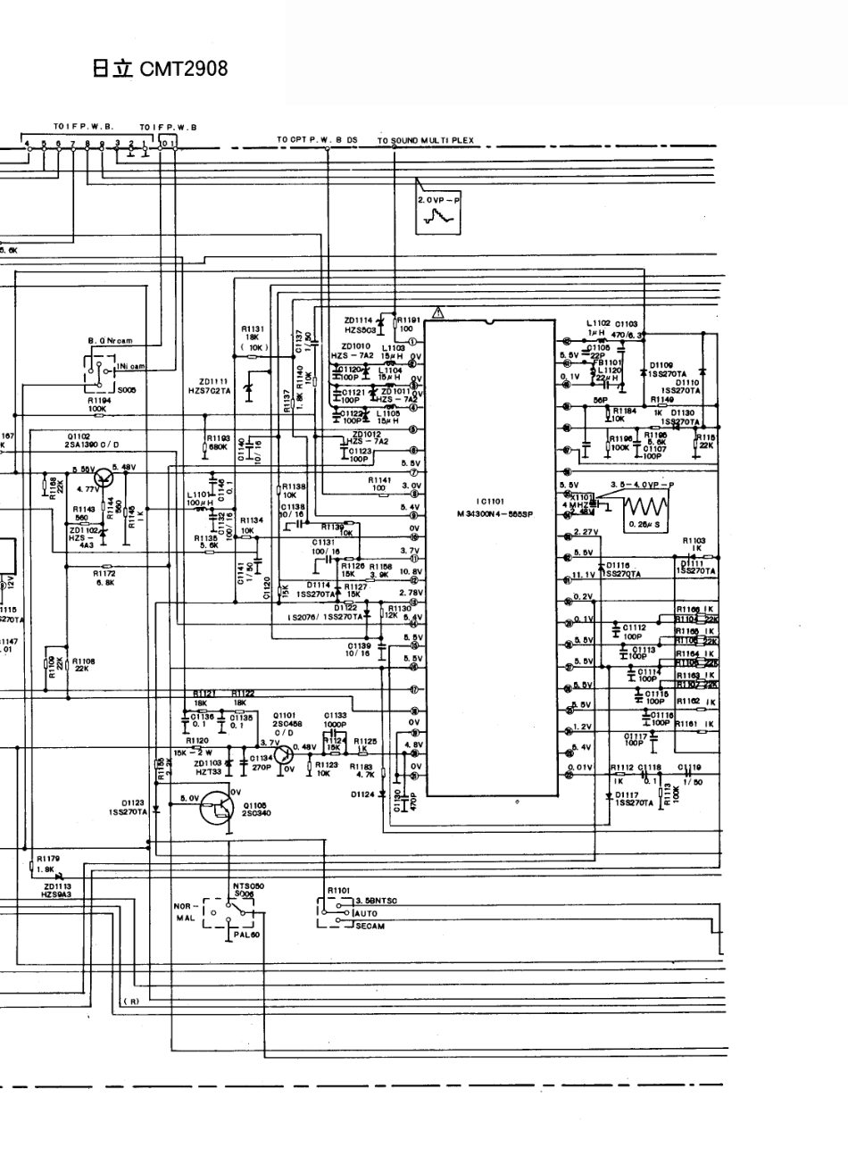 日立CMT2908彩电原理图_日立  CMT2908(04).pdf_第1页