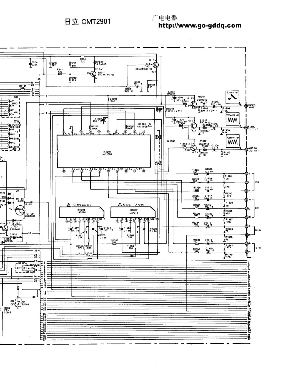 日立CMT2901彩电原理图_日立  CMT2901(10).pdf_第1页