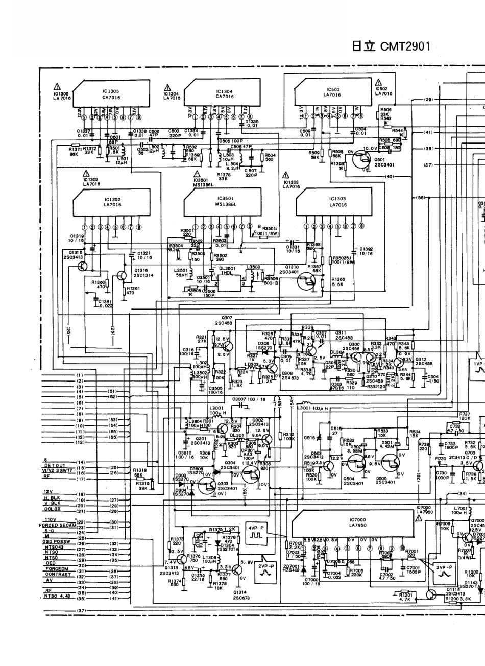 日立CMT2901彩电原理图_日立  CMT2901(03).pdf_第1页