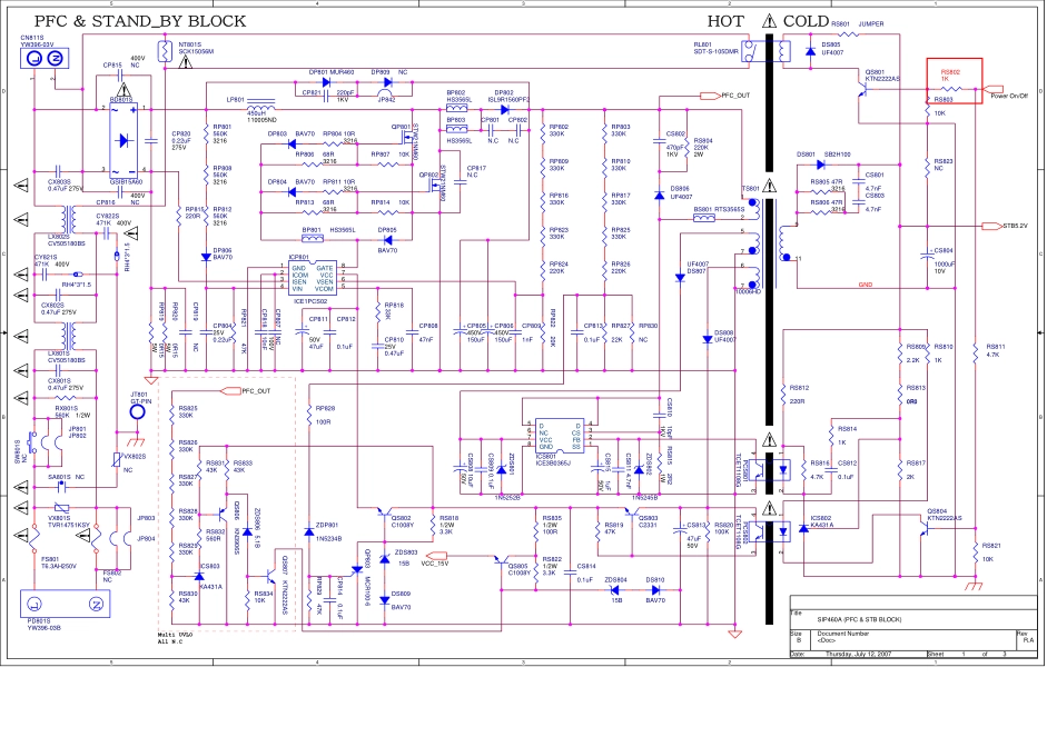 三星BN44-00168B电源板电路原理图_（三星LA）BN44-00168B.pdf_第1页