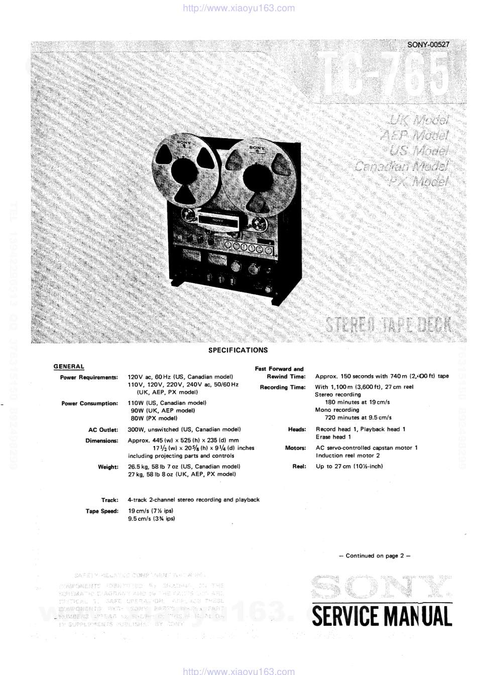 索尼SONY TC-765电路图.pdf_第1页