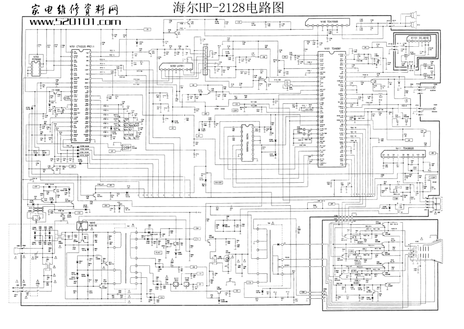 海尔HP-2159彩电原理图_海尔HP-2159彩电电路图.pdf_第1页