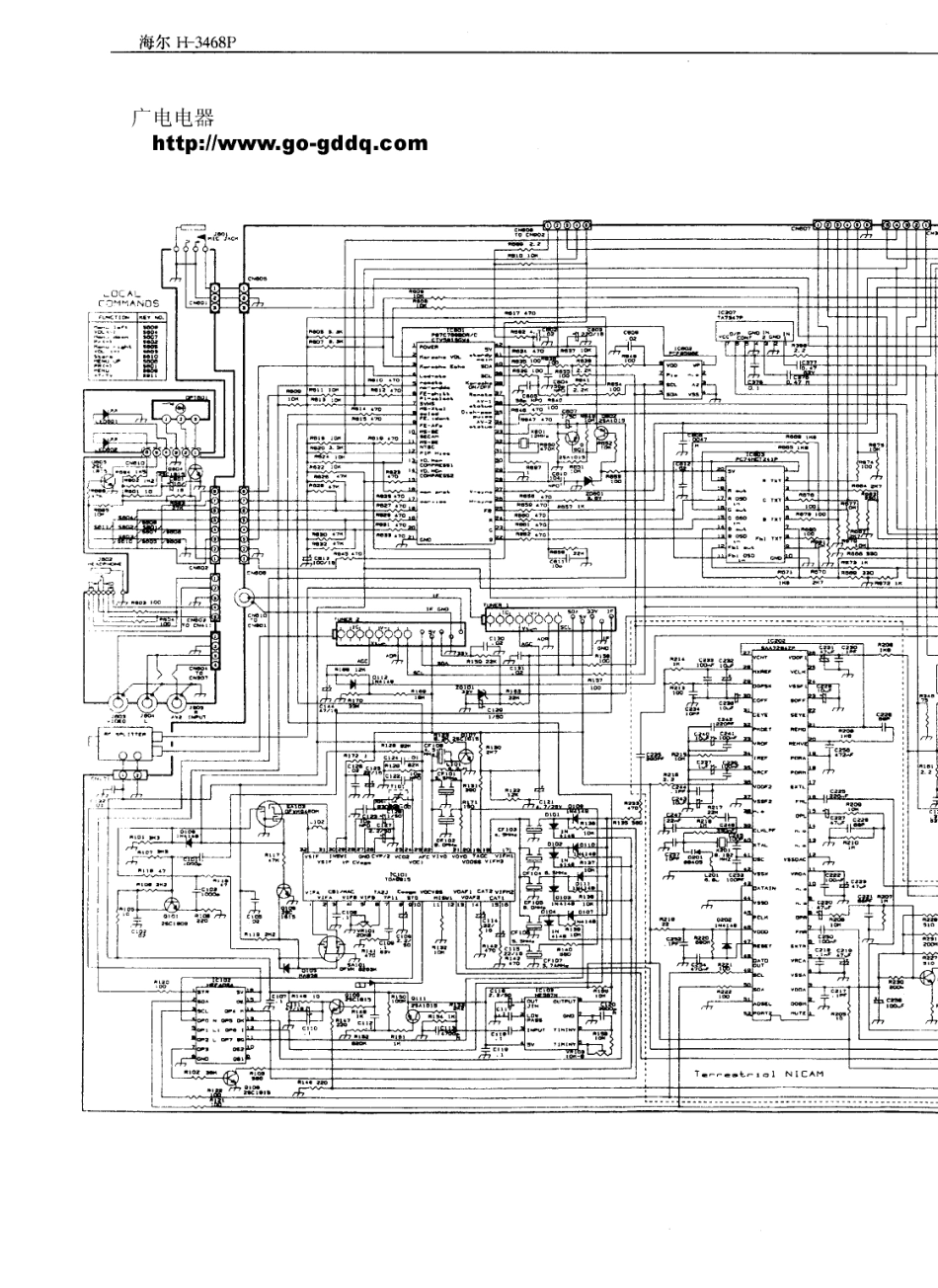 海尔H-3468P彩电原理图（清晰度低）_海尔  H-3468P(01).pdf_第1页
