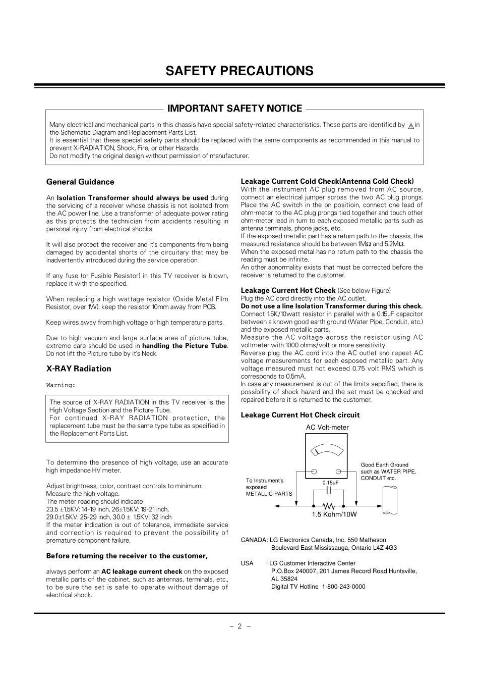 LG 30FZ1DC彩电维修手册_LG 30FZ1DC.pdf_第2页