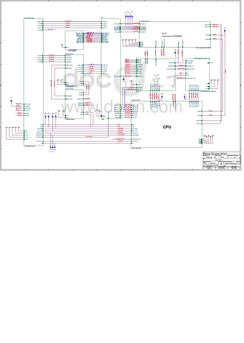 明基PE8700投影机电路原理图_benq_PE8700.pdf_第1页