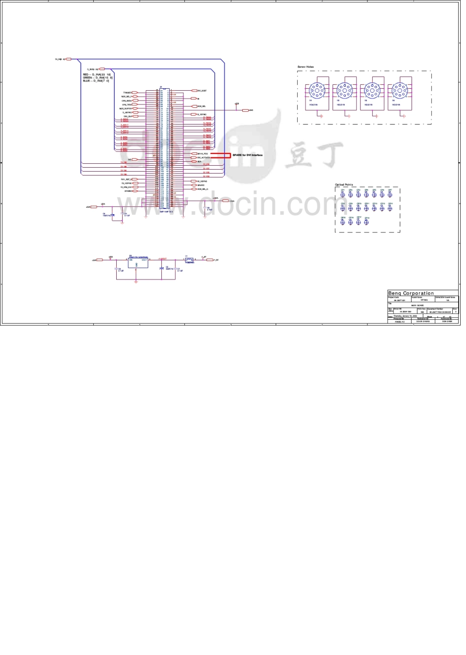 明基PE8700投影机电路原理图_benq_PE8700.pdf_第3页