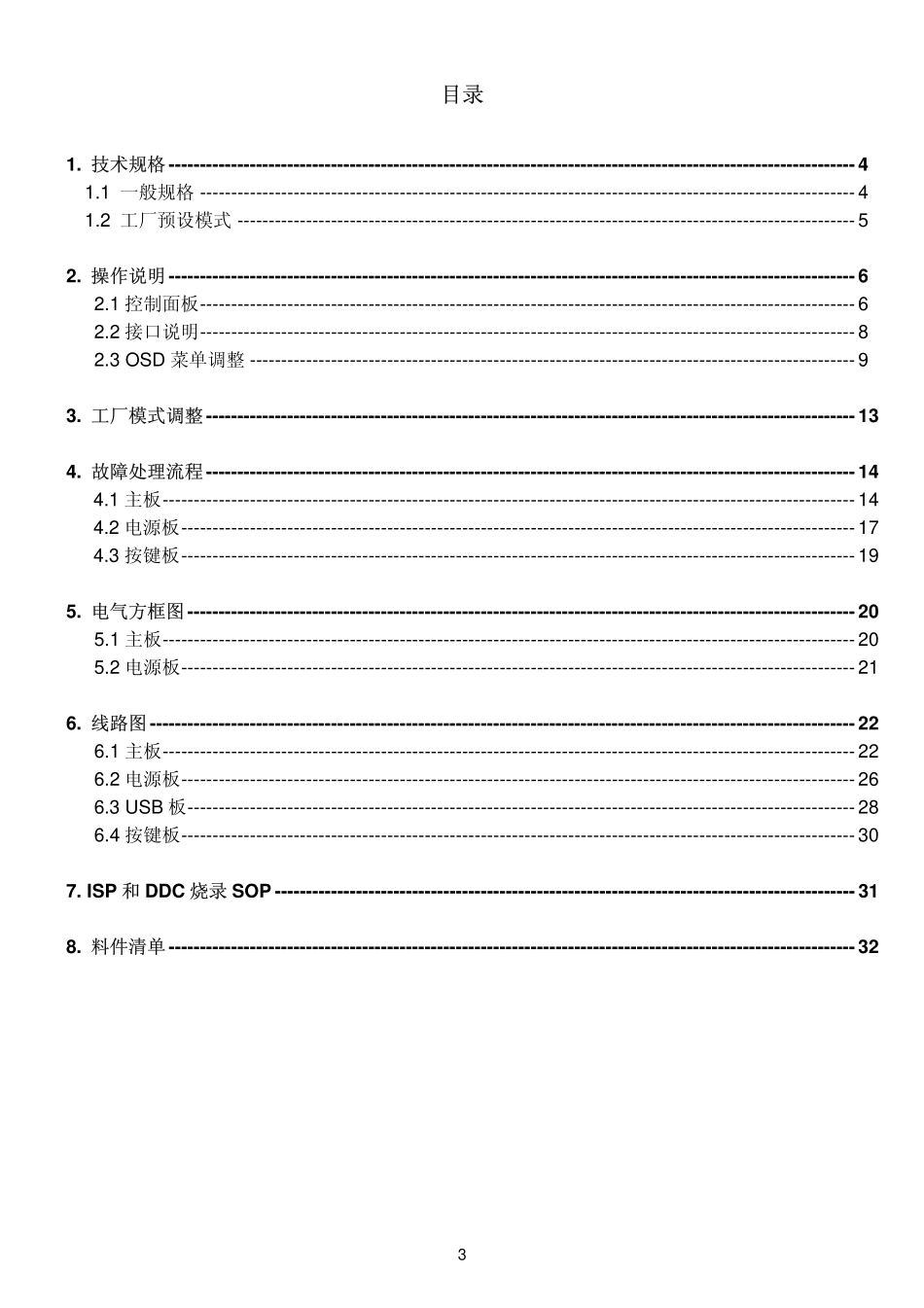 AOC AT2436Sg液晶显示器维修手册.pdf_第3页