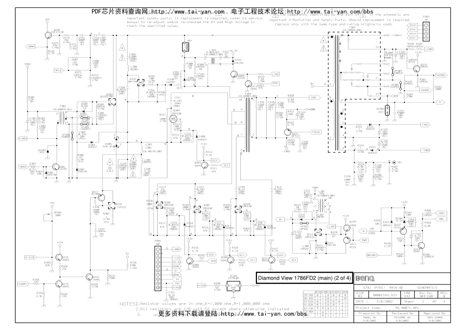 明基P781显示器电路原理图_benq_P781.pdf_第2页