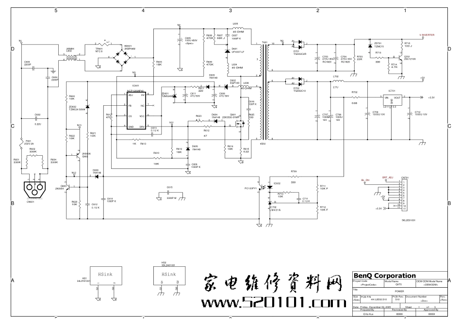 明基FP92W液晶显示器电路原理图_明基FP92W.pdf_第1页