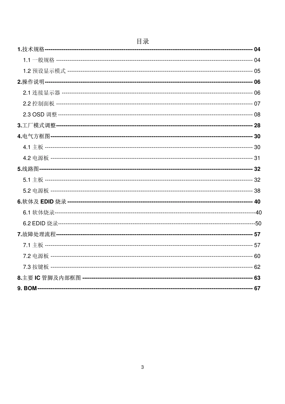 AOC 2436Vwz液晶显示器维修手册_AOC_2436Vwz.pdf_第3页