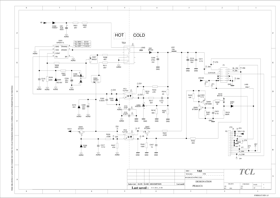 美乐LE42M03液晶电视电源板电路图.pdf_第3页