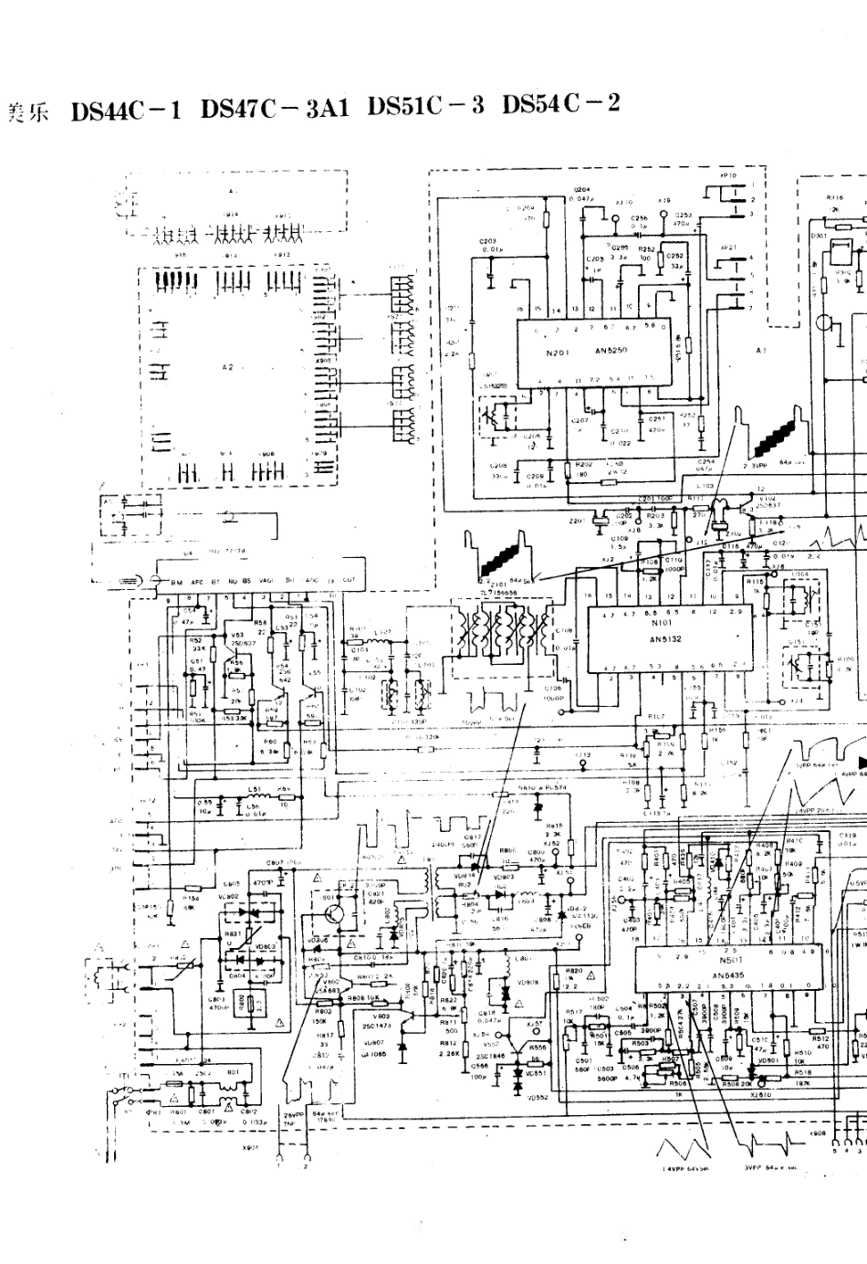 美乐DS54C-2电视机电路原理图_美乐  DS44C-1、DS47C-3A1、DS51C-3、DS54C-2(01).pdf_第1页