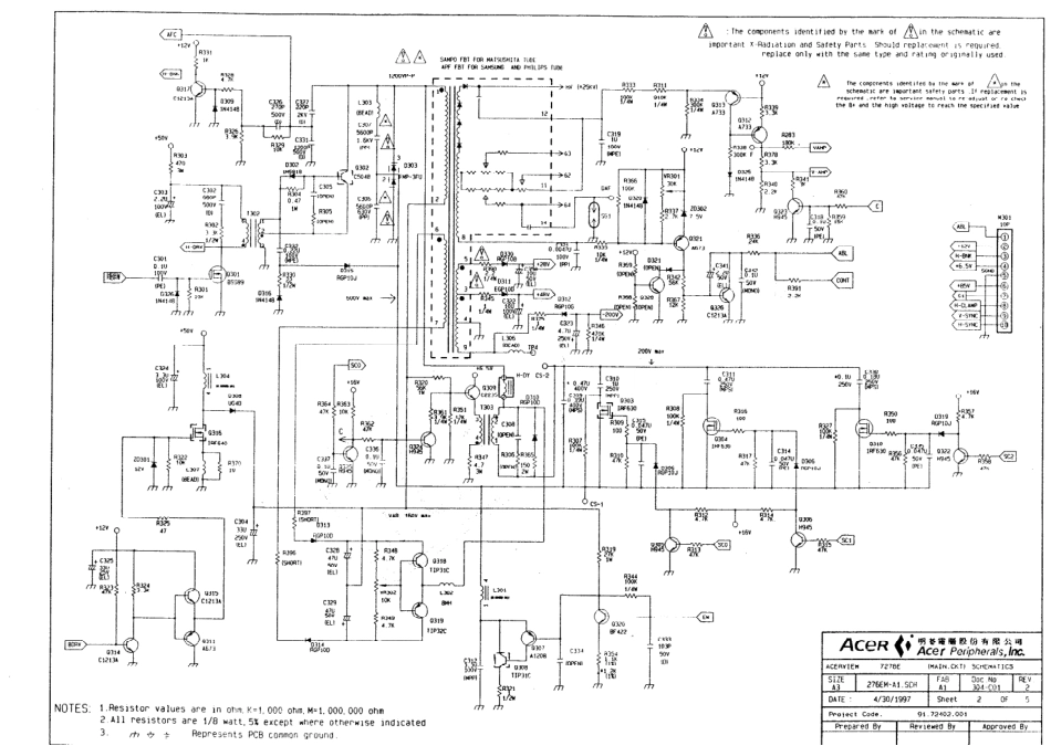 BEUI 7276E显示器电路原理图_BEUI-7276E.pdf_第3页