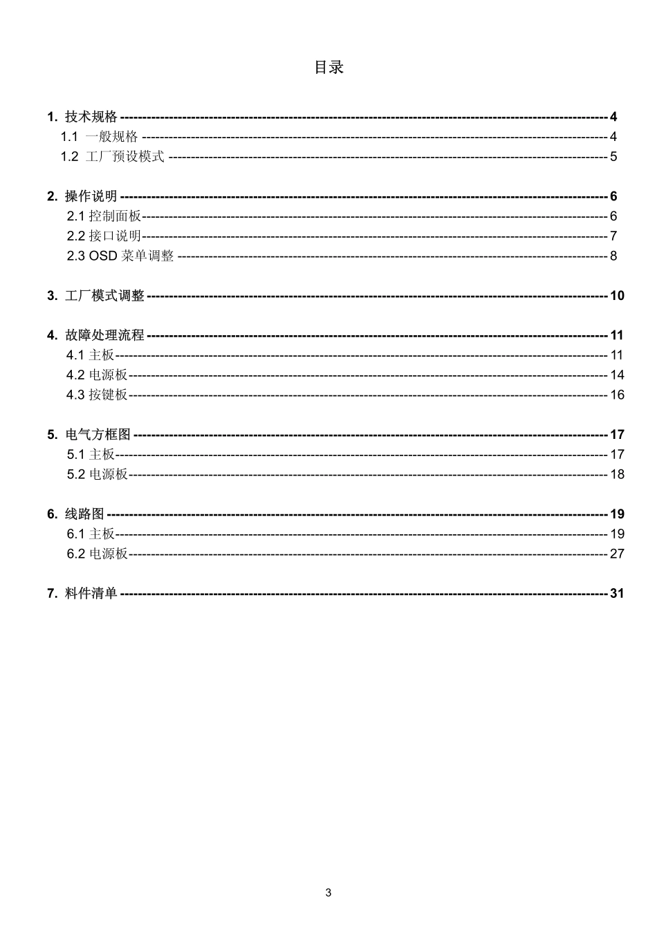 AOC 2436Vwg液晶显示器维修手册.pdf_第3页