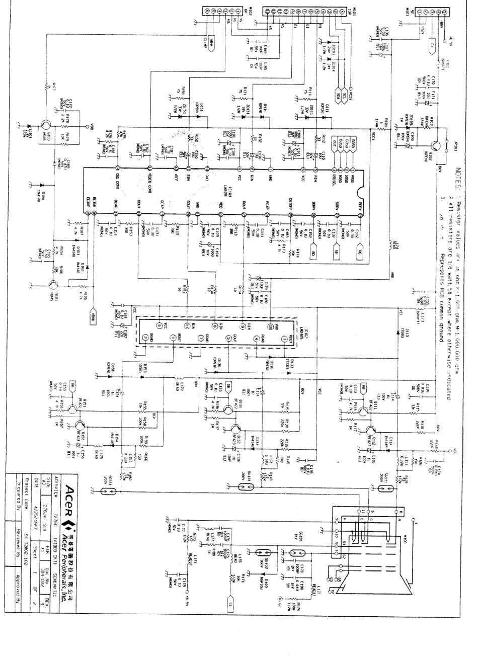 BEUI 7276C显示器电路原理图_BEUI-7276C.pdf_第3页