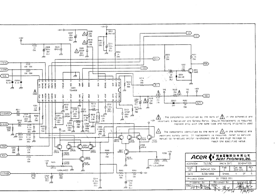 BEUI 7135C显示器电路原理图_BEUI-7135C.pdf_第3页