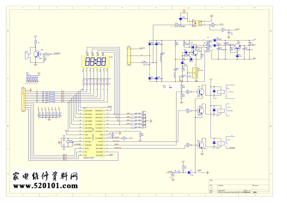 美的微波炉EGXCCA4-01-R主板电路原理图.pdf_第1页