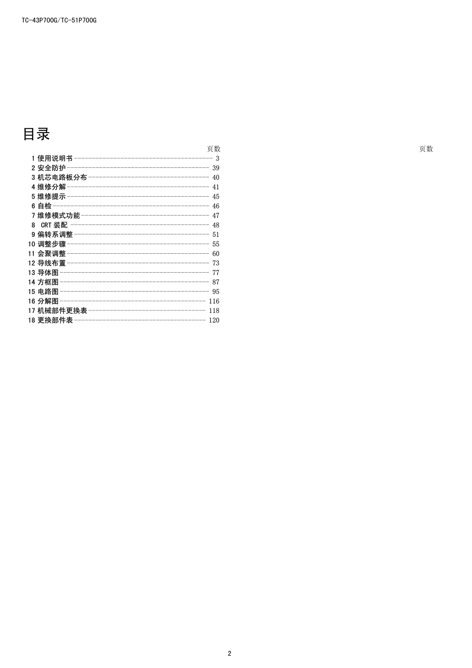 松下TC-47P700G背投电视(EURO7VP机芯)维修手册.pdf_第2页