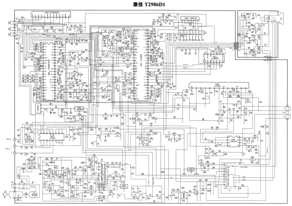 康佳T2986D1彩电(ST63681 LA7688N)原理图_康佳T2986D1(ST63681 LA7688N).pdf_第1页