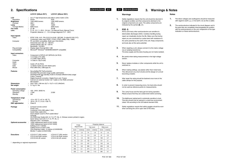 飞利浦LC3141投影机维修手册_LC3131.pdf_第2页