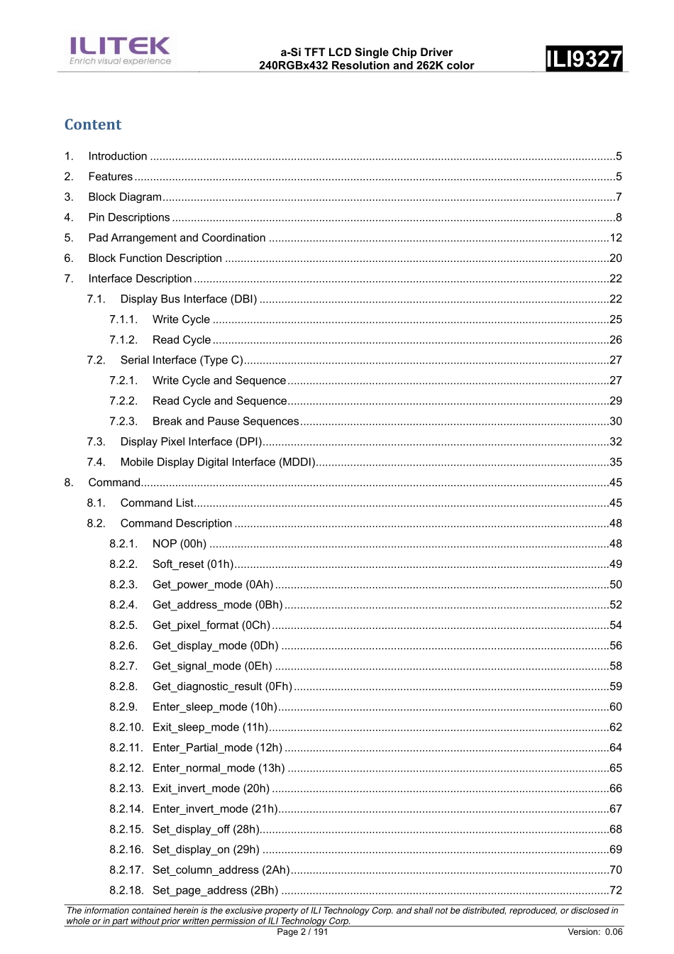 TFT LCD驱动芯片ILI9327说明手册.pdf_第2页