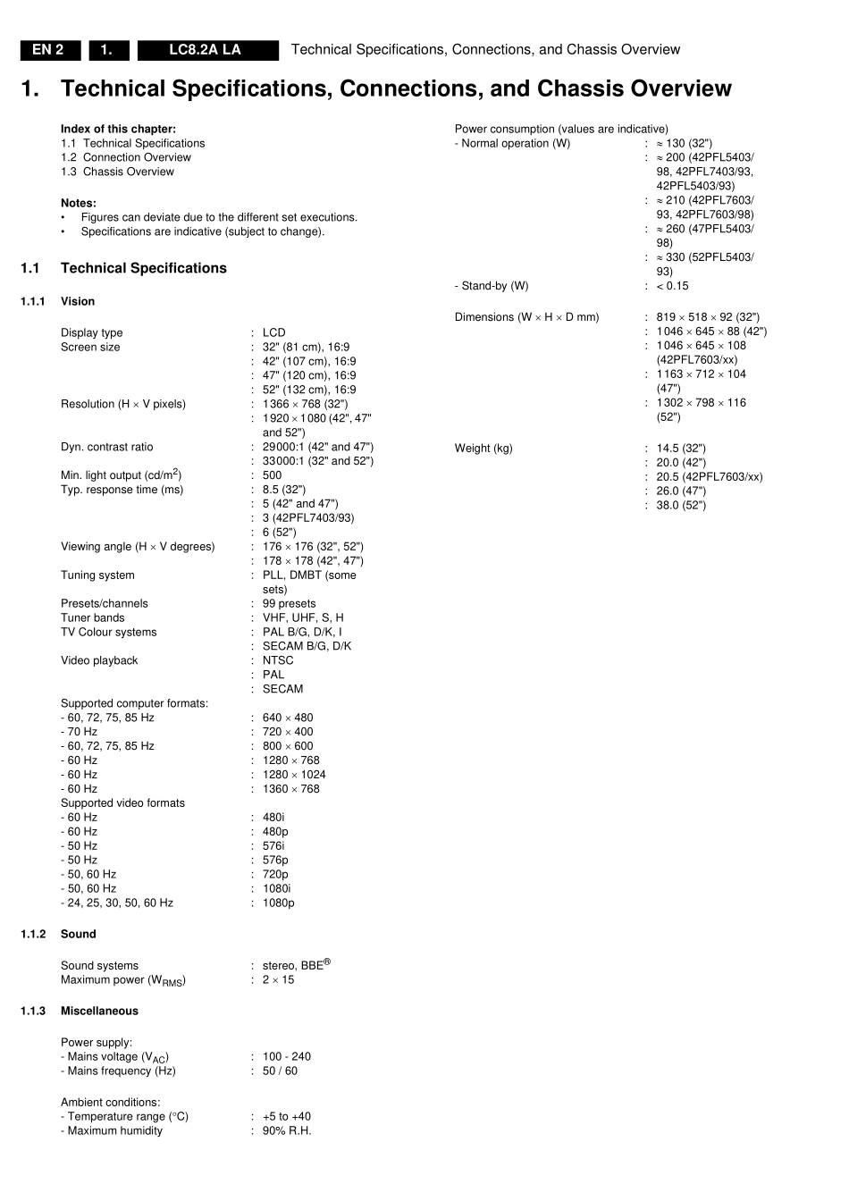 飞利浦LC8.2A LA机芯 EN 3122 785 17764维修手册.pdf_第2页