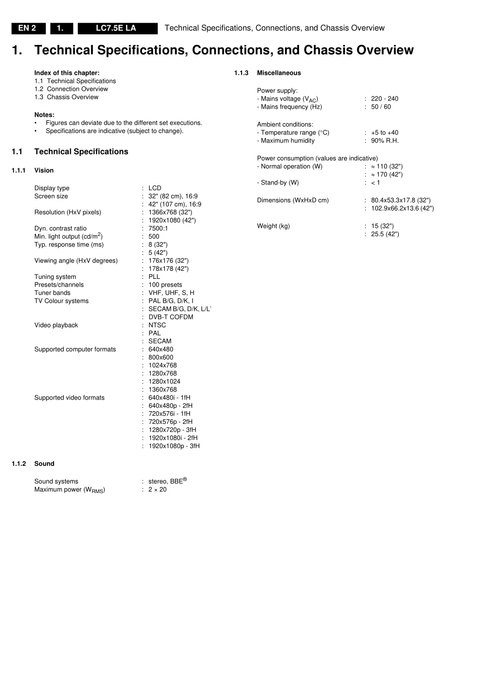 飞利浦LC7.5E LA机芯维修手册_LC7.5E LA机芯.pdf_第2页