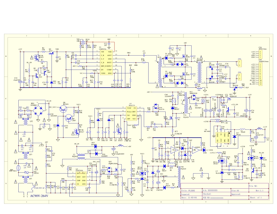 TCL液晶电视PL3202 SCH REV0.4电源板电路原理图.pdf_第1页