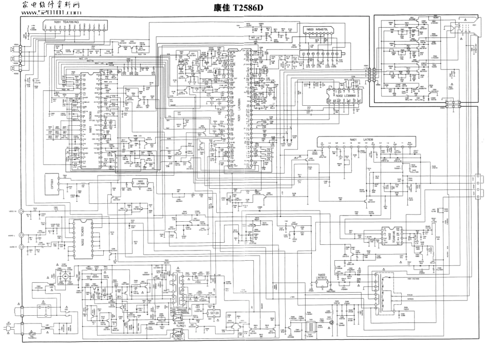 康佳T2586D彩电原理图_康佳t2586d图纸.pdf_第1页