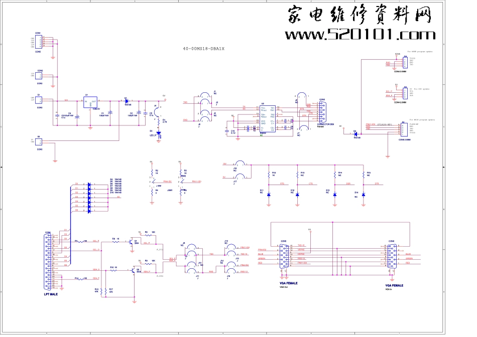 TCL液晶电视L26M61图纸_DEBUG板原理图.pdf_第1页