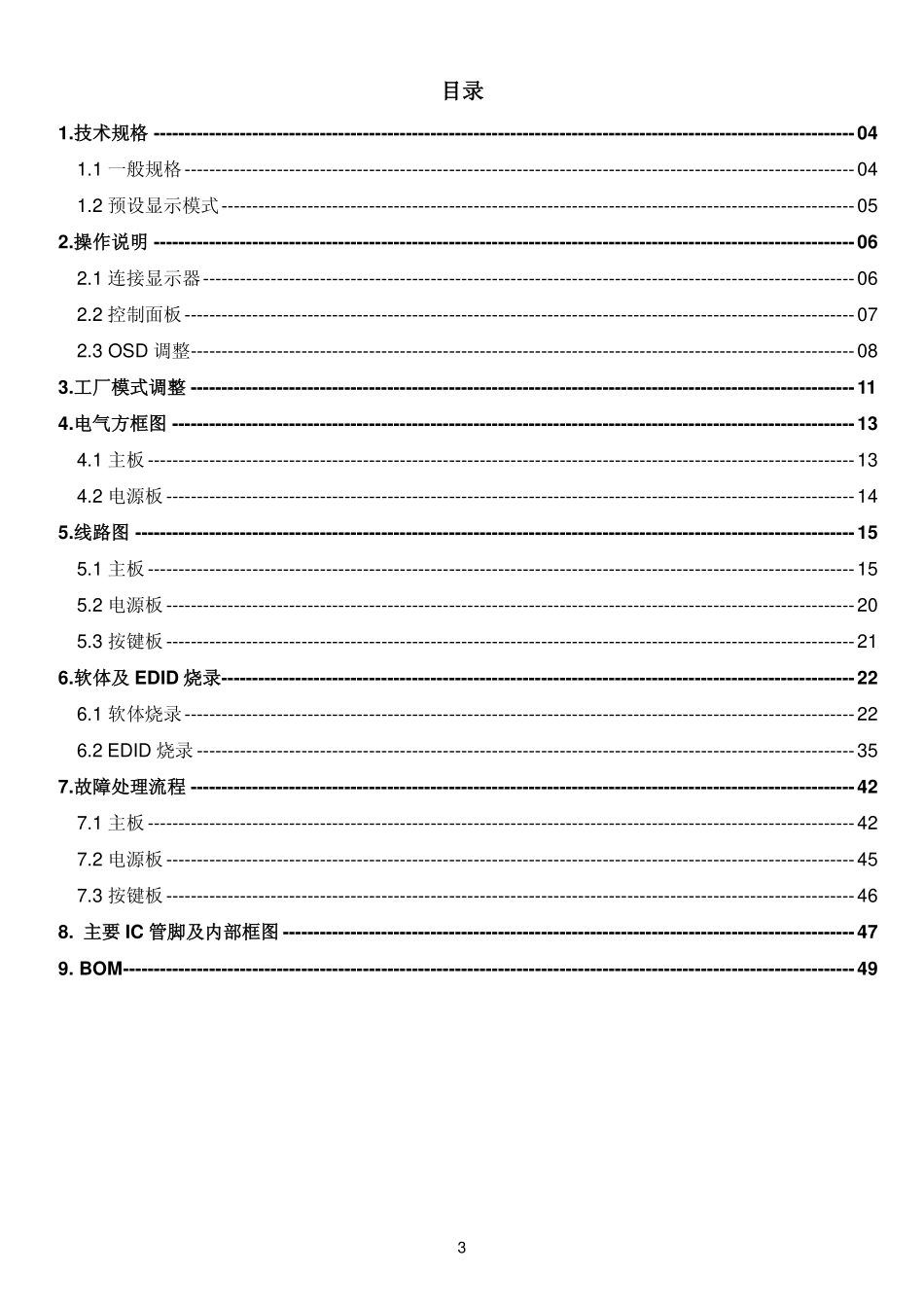 AOC冠捷e2462Vw液晶显示器维修手册_AOC_e2462Vw.pdf_第3页