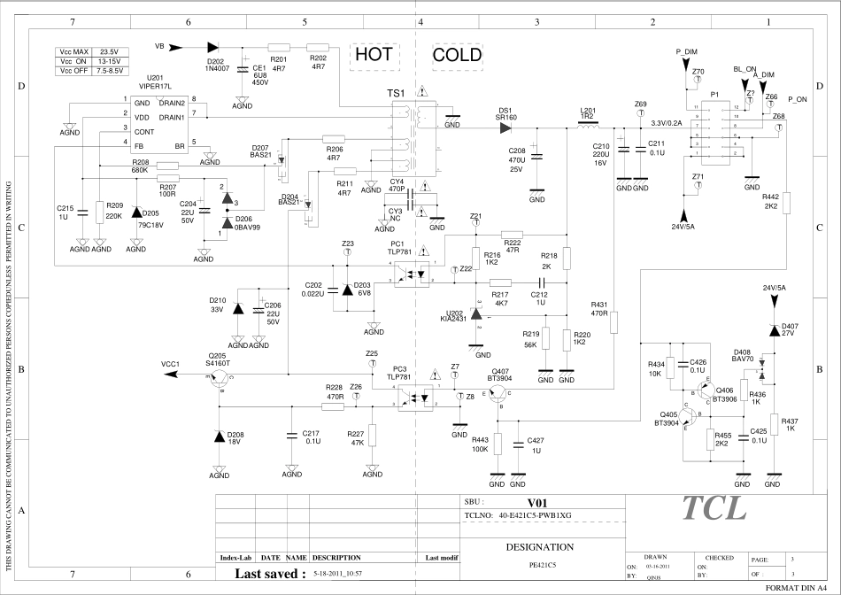 TCL液晶电视40-E421C0电源板电路图.pdf_第2页