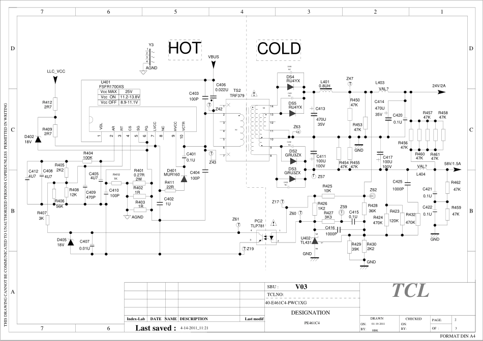 TCL液晶电视40-E461C4-PWI1XG-PW11XG电源板电路图.pdf_第2页