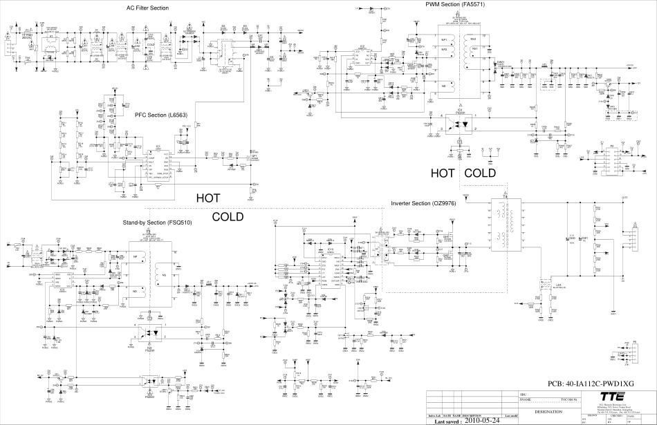 TCL液晶电视40-1A112C-PWD1XG电源板电路图.pdf_第1页