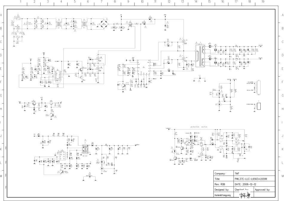 TCL液晶电视40-5PL37C-PWC1XG电源板电路原理图_TCL_40-5PL37C-PWC1XG电源.pdf_第1页