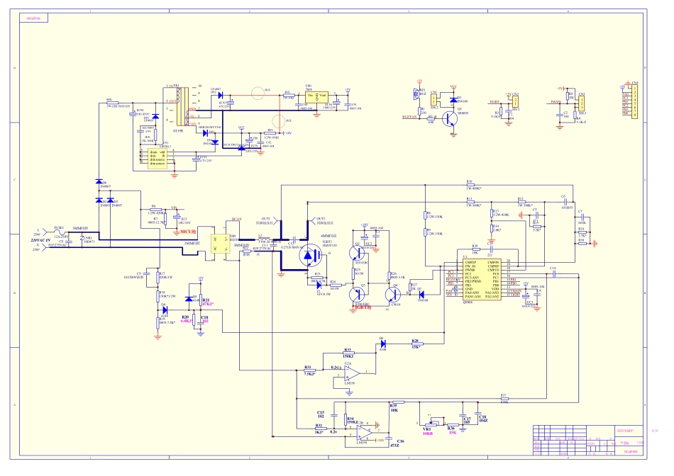 美的电磁炉TM-A11板号（M-QF808）电路原理图.pdf_第1页