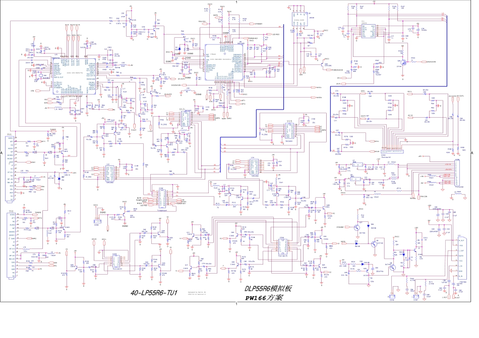 TCL王牌DLP光显电视维修手册_主板线路图.pdf_第1页