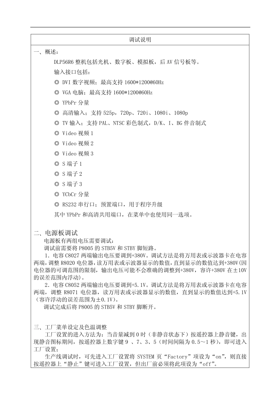 TCL王牌DLP光显电视维修手册_第六章 维修宝典.pdf_第2页