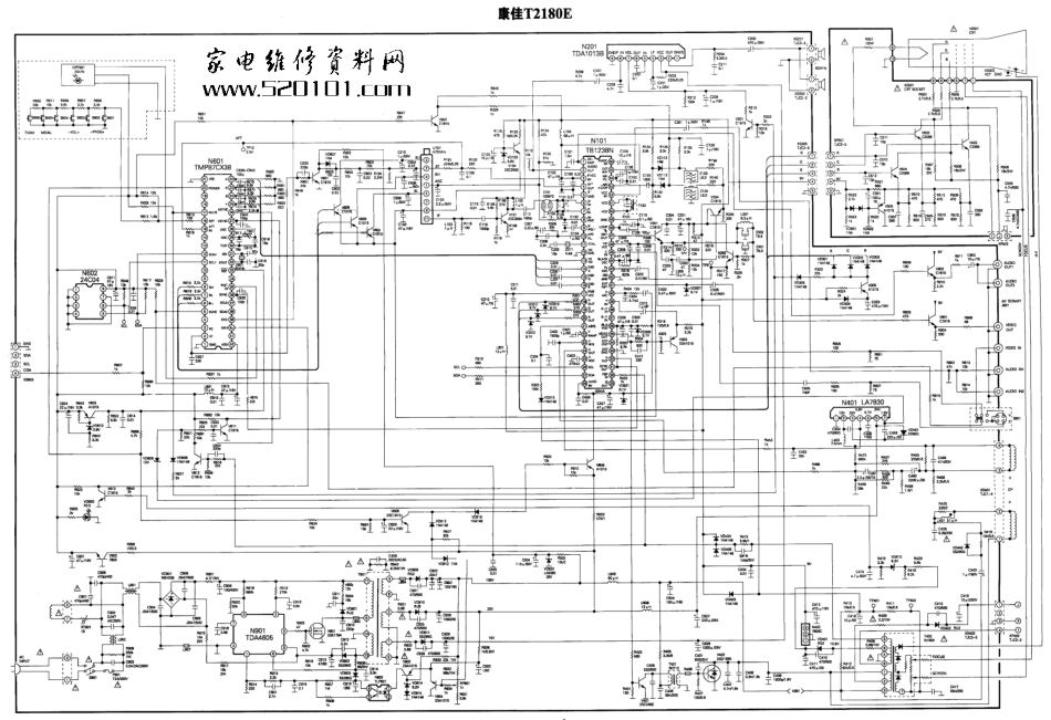 康佳T2180E彩电原理图_康佳T2180E电路图.pdf_第1页