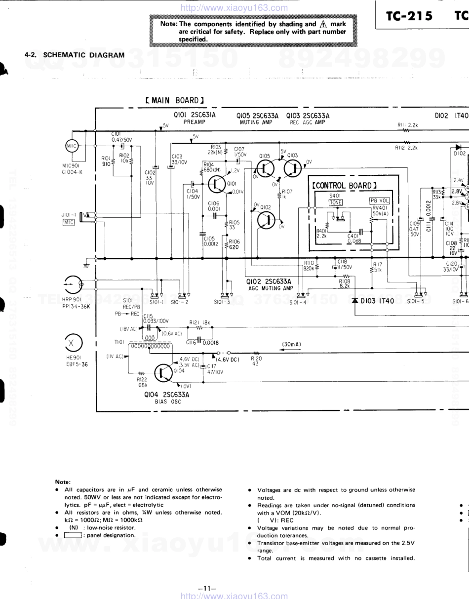 索尼SONY TC-215电路图.pdf_第1页