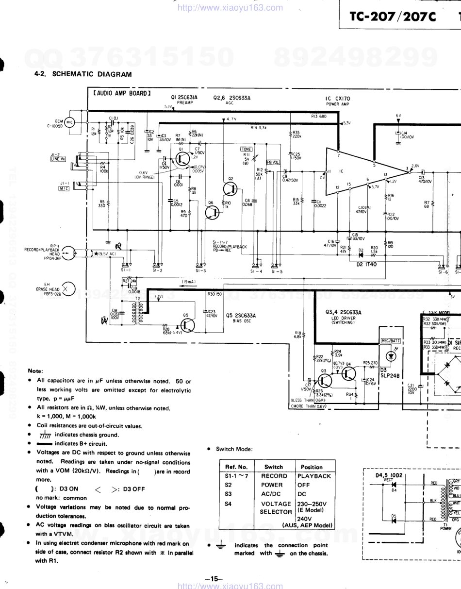 索尼SONY TC-207电路图.pdf_第1页