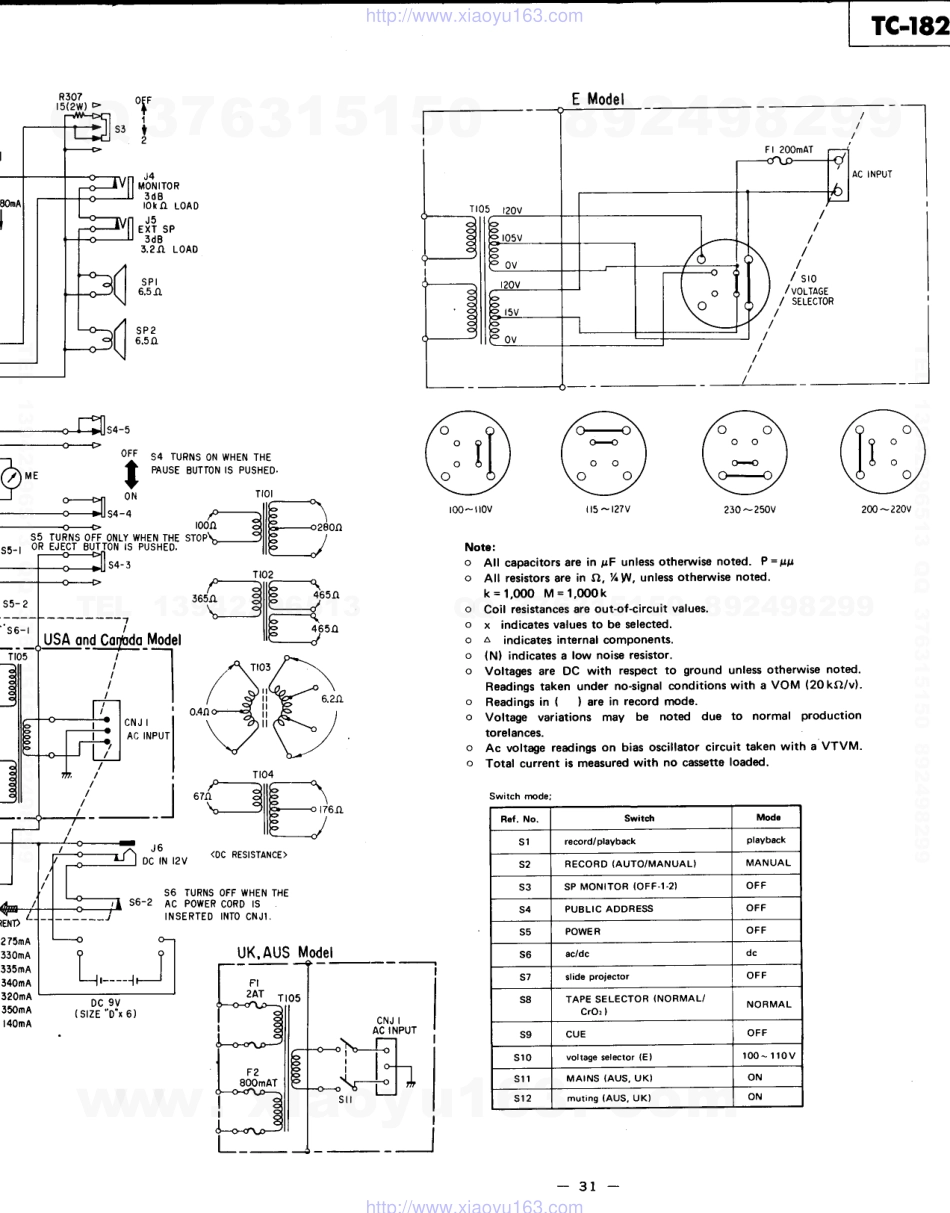 索尼SONY TC-182电路图.pdf_第3页